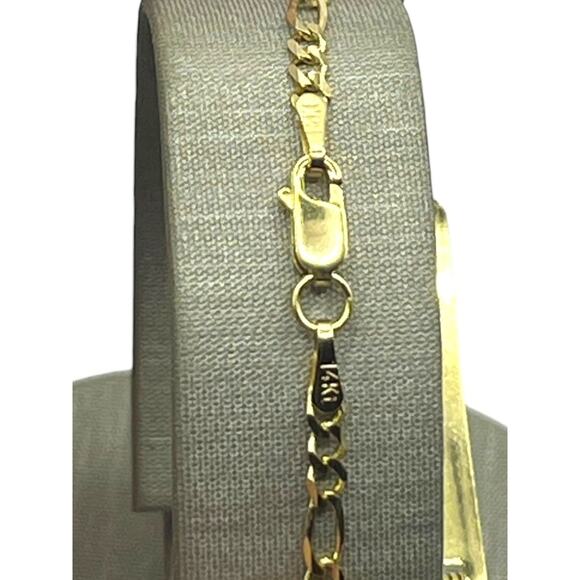 NEW 14K YG Figaro Baby ID Bracelet (15117) - Picture 3 of 5